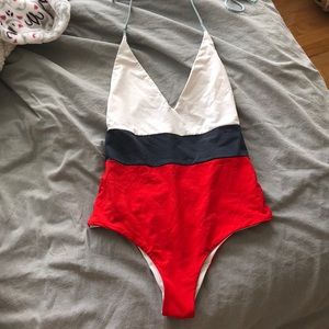 Red white and blue one piece